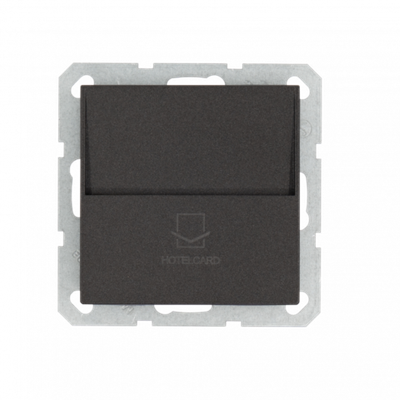 Отельный карточный выключатель с накладкой 10А, 250В, цвет антрацит