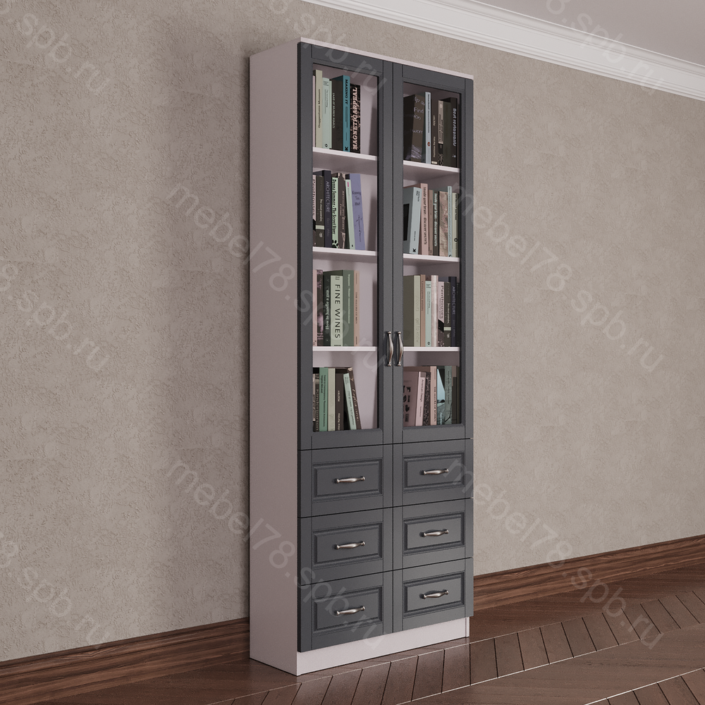 Шкаф книжный 2/5 (мадес)
