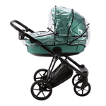 Детская коляска Adamex Belissa Deluxe 3 в 1 B-SM01 (ИЗУМРУД. ПЕРЛ 100% КОЖА)