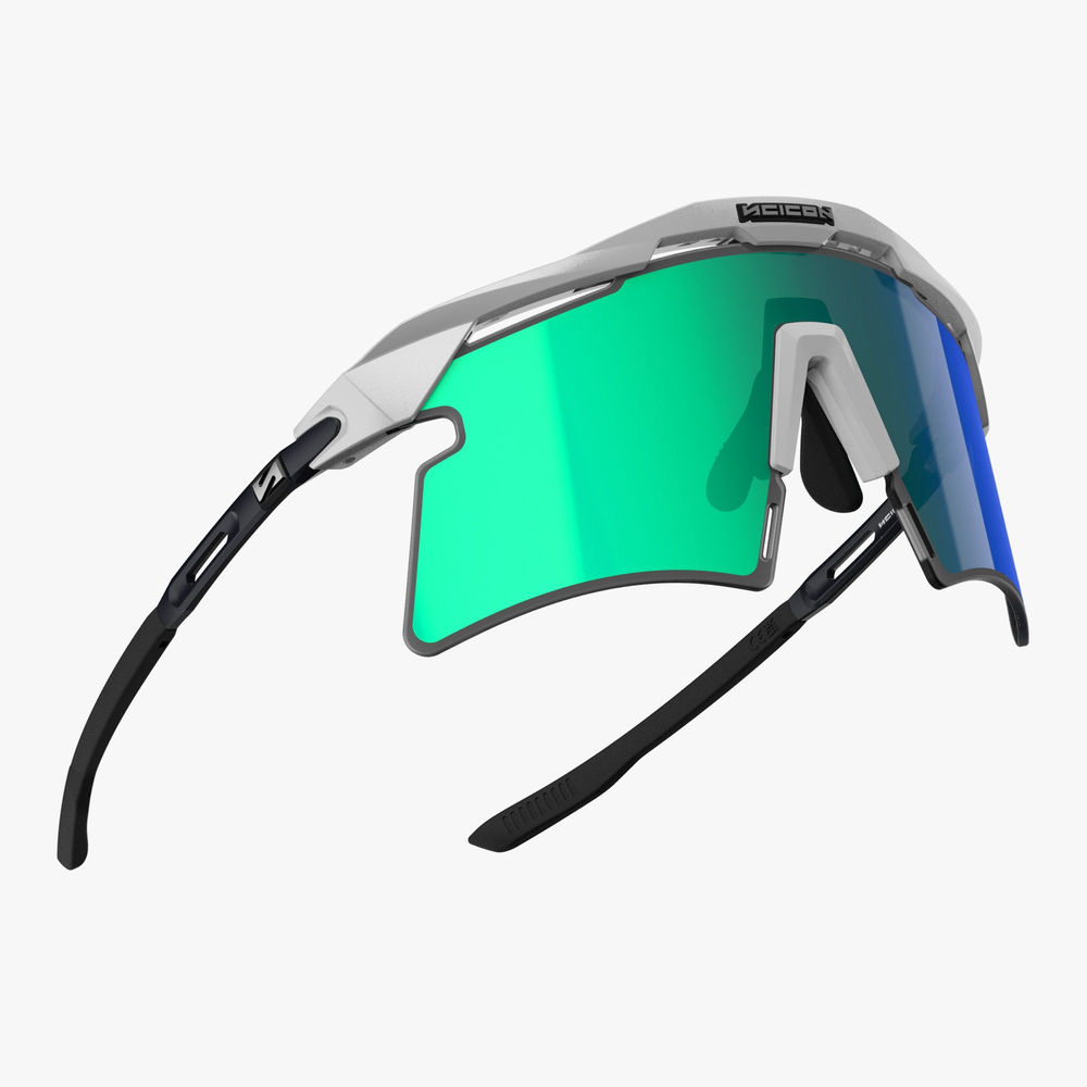 Спортивные очки c диоптриями Scicon Aeroshade 2.0 Titanium Sunglasses White Matt Multi Mirror Blue/Green + Pink