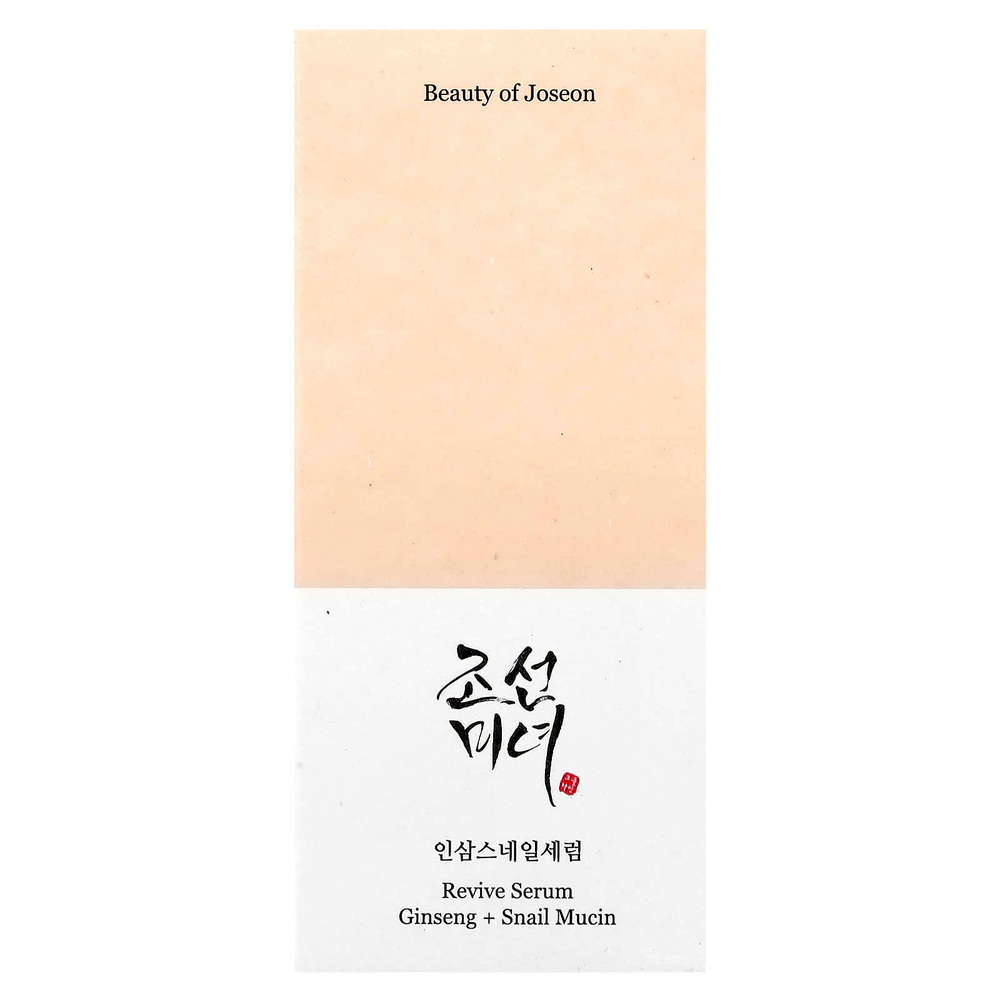 Beauty of Joseon, Revive Serum, женьшень и муцин улитки, 30 мл (1,01 жидк. унц.)