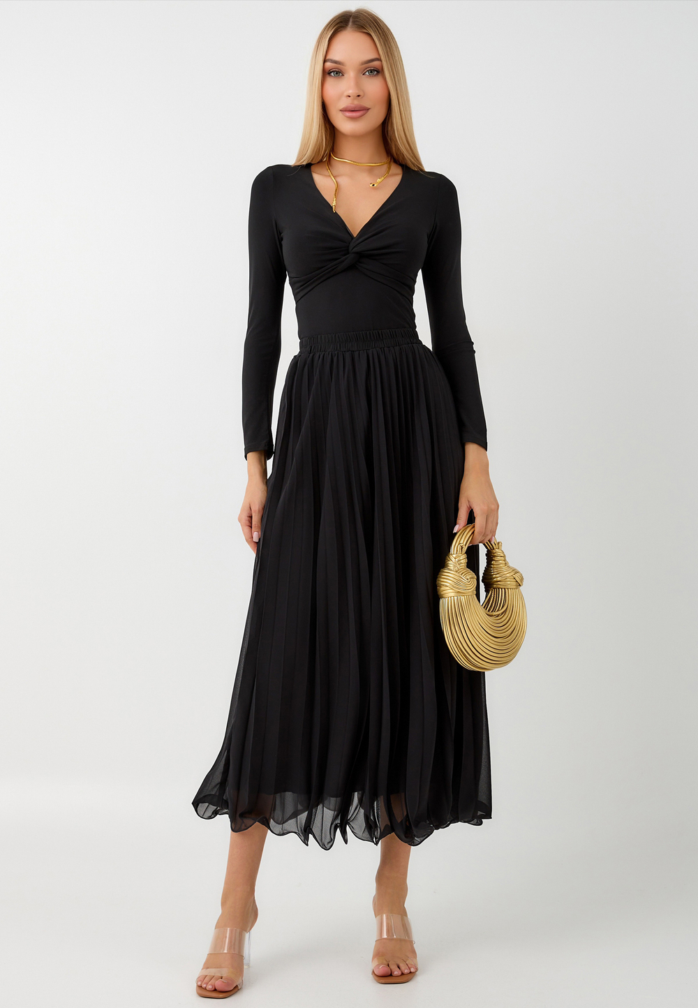 Юбка плиссе макси 90