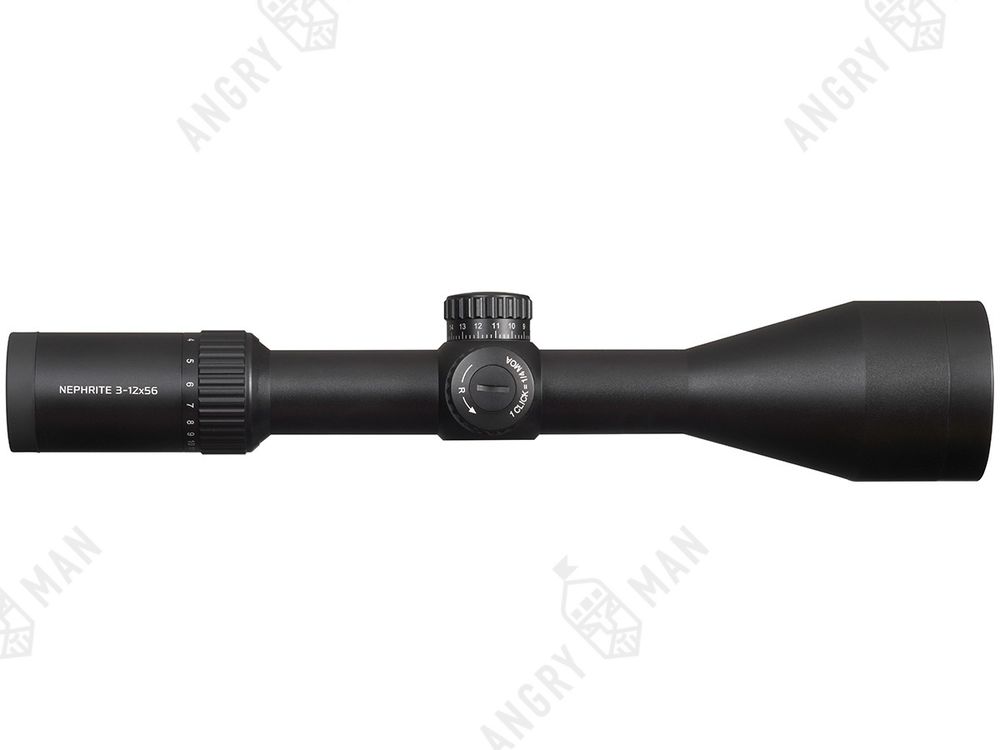 Прицел Nephrite 3-12x56, сетка 61 (Half MD), подсветка красная, 30мм, 1/4 МОА, 785г, Gaut