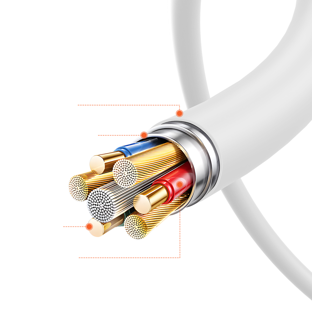 Силиконовый кабель с USB-C на Lightning, быстрая зарядка 27W, длина 100см (1м), серия SILI Series от Dux Ducis