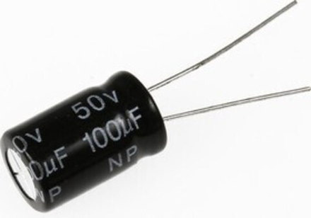 Конденсатор неполярный электролитический 100мкФ 16в / 8x11 / 85°C / Capxon