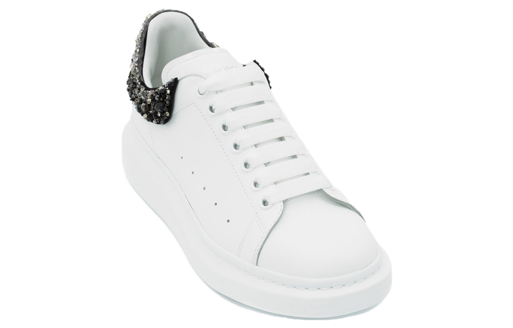 Alexander McQueen Oversized Cow Leather Sports Low top Stylish Skateboarding Shoes Men"s White