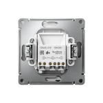 ARTGALLERY 2-клавишный ВЫКЛЮЧАТЕЛЬ, 10АХ, механизм, быстрозажим. клем., СТАЛЬ