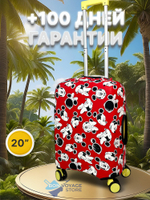 Чехол на чемодан 20", цвет красный/разноцветный, Микки