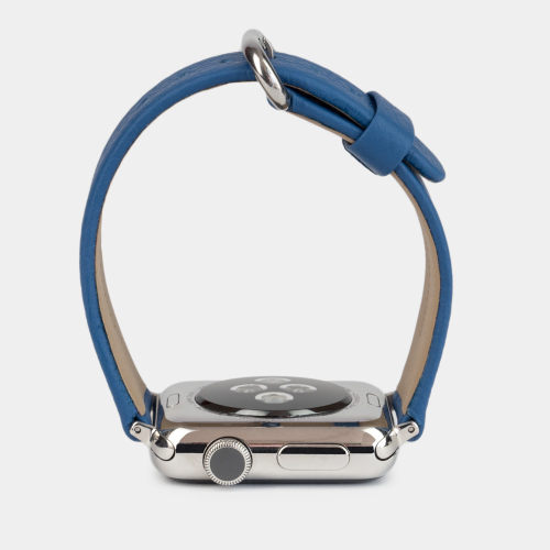 Ремешок для Apple Watch 44/45/46 mm из кожи теленка, цвета синий королевский
