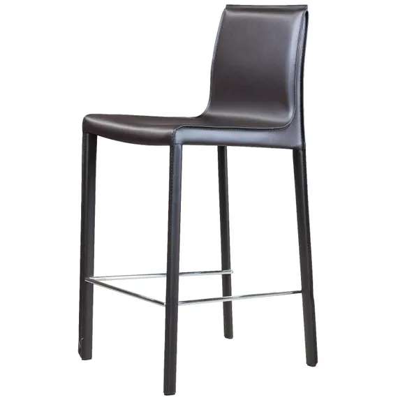 Полубарный стул Barrie 65 см коричневая кожа