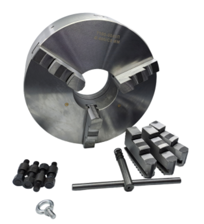 Токарный патрон К11-400/С11, посадка на условный конус 11, трехкулачковый, самоцентрирующийся, цельные кулачки