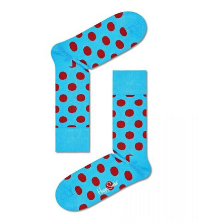 Голубые носки унисекс Big Dot Sock в горох (Размер: 25) (Цвет: голубой)