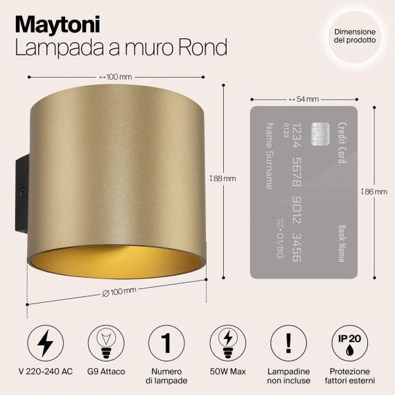 Бра Maytoni Rond C066WL-01MG