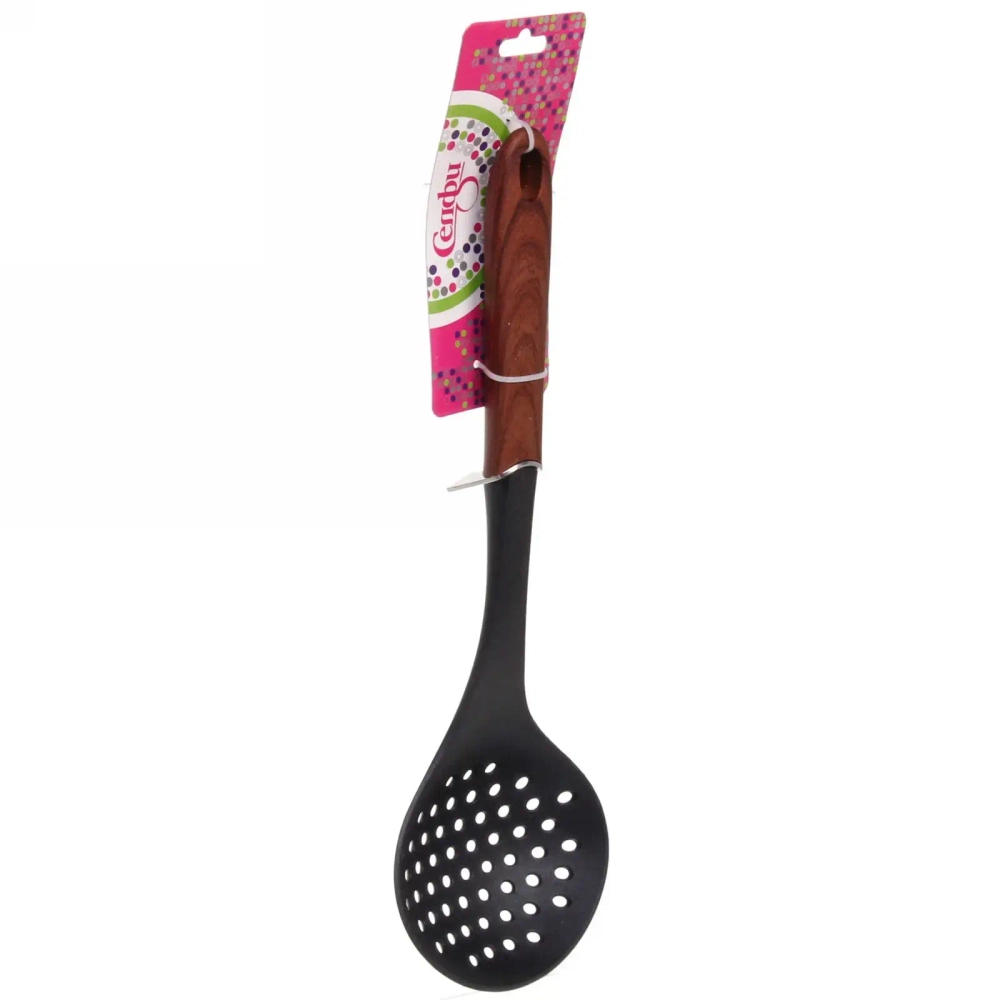 Шумовка кухонная пластиковая с прорезями «Сhocolate»