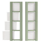 Комод 4-х секционный "Колорит" (зеленый)