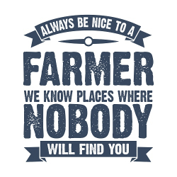 принт Be nice to a farmer белый