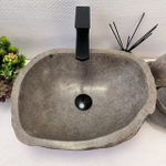 Раковина из речного камня RS-64131 (45*35*15) 0122