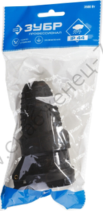 ЗУБР IP44 16A/220В Розетка обрезиненнаяПрофессионал (55187-B)