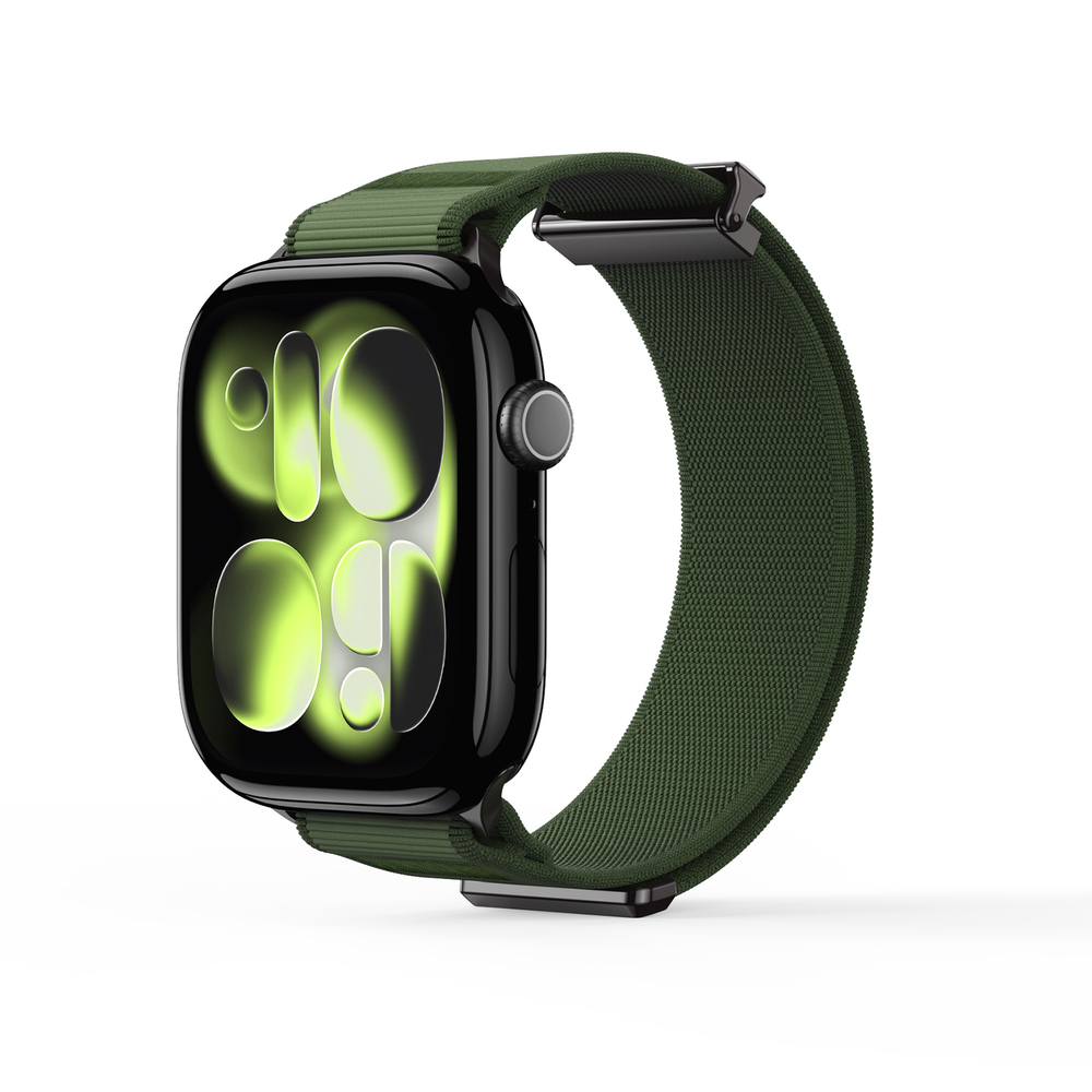 Ремешок зеленого цвета с магнитной фиксацией для смарт часов Apple Watch размером 38, 40, 41 и 42MM, серия Strap (YM Series) от Dux Ducis