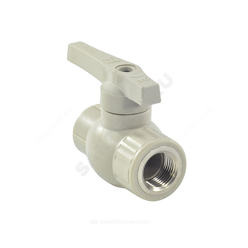Кран шаровой PP-R серый Дн 25х3/4" ВР VALFEX 10142534Г
