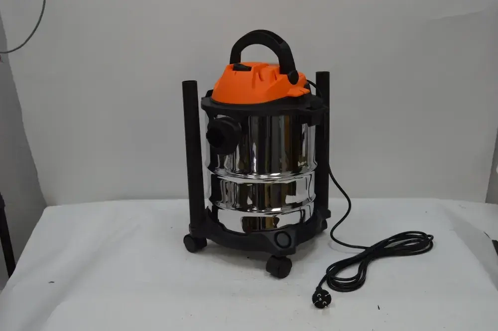 Пылесос строительный DVC-15 (DAMAN, 230В,50Гц,1400Вт, пылесборник 15л, нерж.сталь, шланг 2м)