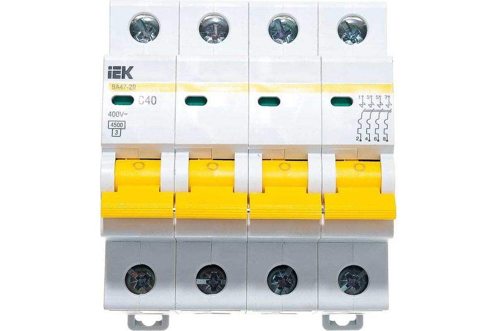 Автоматический выключатель ВА47-29 4Р 50А 4,5кА С IEK