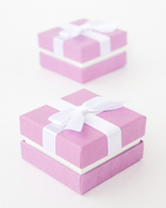 Картонный футляр «Наполеон» с бантиком для серёг и подвески