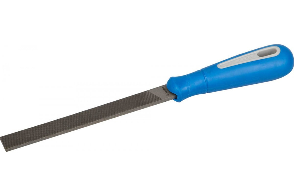 Напильник ЗУБР _Профессионал_ плоский, двухкомпонентная рукоятка, № 1, 200мм