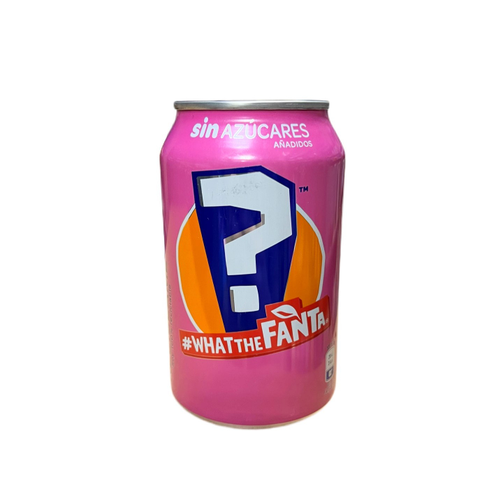 Напиток газированный Wath the Fanta Red вкус "Загадка" Красная фанта без сахара (ж/б) 330 мл