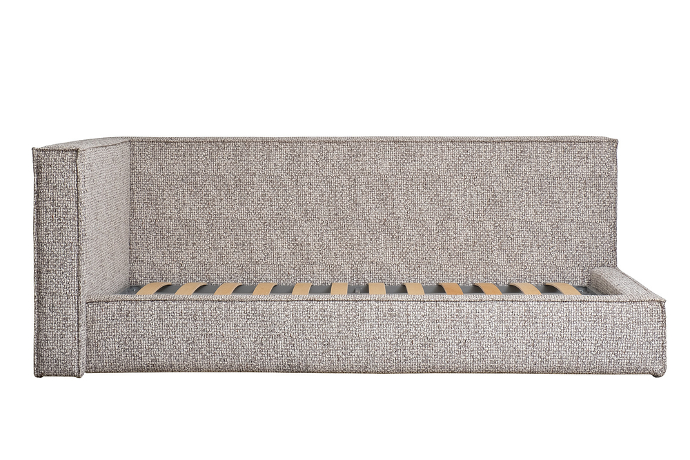 Кровать детская угловая 114х215х80см Garda Decor Runa шенилл серая