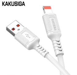 Кабель Kakusiga KSC-984 Lightning 3A силиконовый белый 1 м