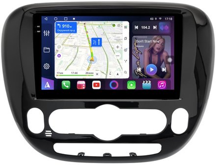 Магнитола для KIA Soul 2 2014-2019 (климат на штатном экране) - FarCar 7002CL16 монитор 9.5" QLED на Android 14, TS18, CarPlay, 4G SIM-слот