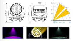 A3715-2 37x15W Wash Beam Moving Head