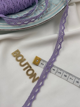 Кружево плетеное светло-фиолетовое ( лавандовое )