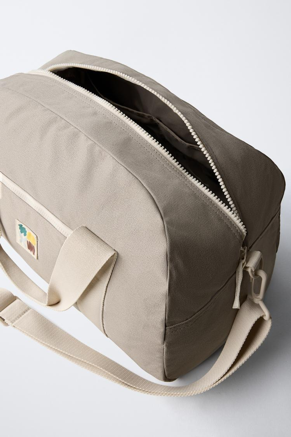 ZARA БАЗОВАЯ СУМКА-БОУЛИНГ, СЕРЫЙ