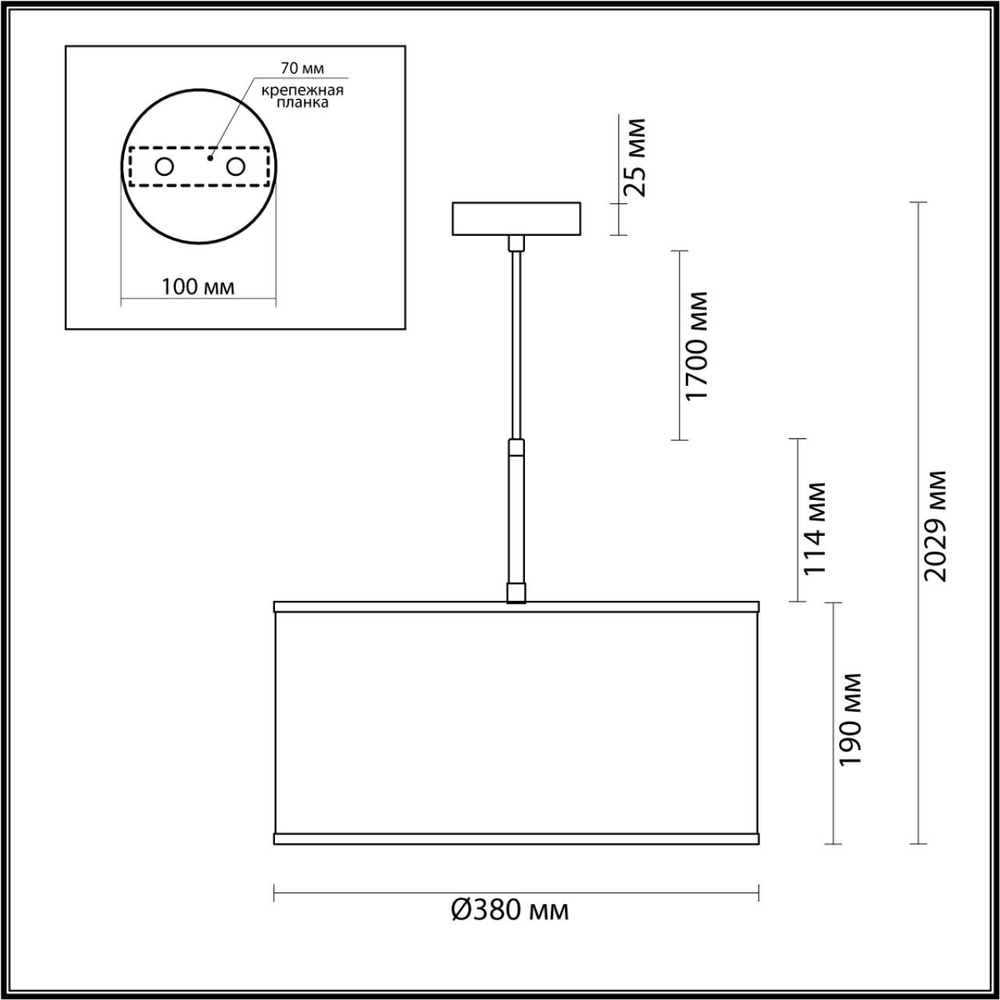 5064/1 ODL Подвес E27 1*10Вт 220В IP20 MODERN