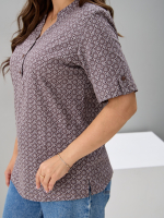 Блузка БЛ-122/ришелье-кофе