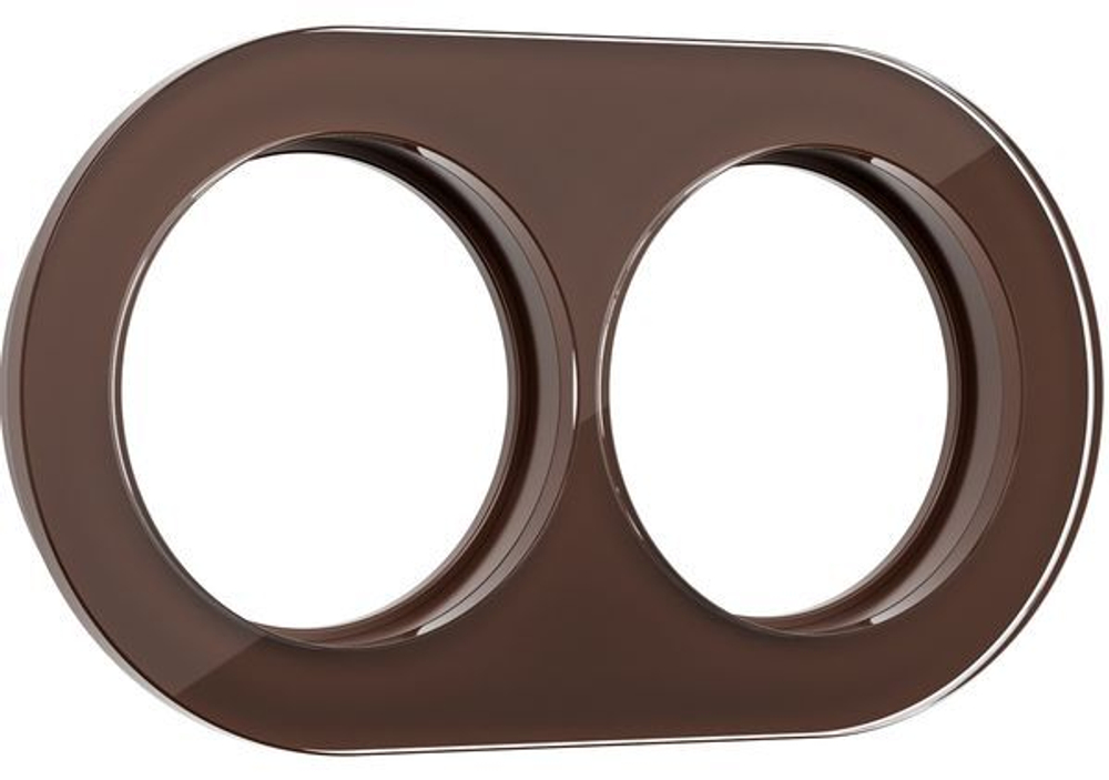 Рамка на 2 поста (Коричневый)