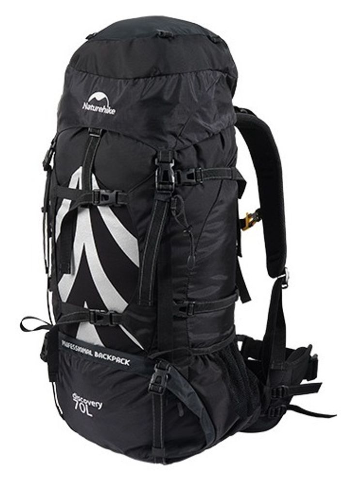 Рюкзак туристический Naturehike, 70л, черный (NH70B070-B)
