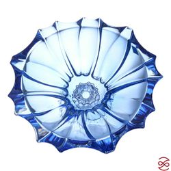 Фруктовница на ножке Aurum Crystal Plantica 33см Blue