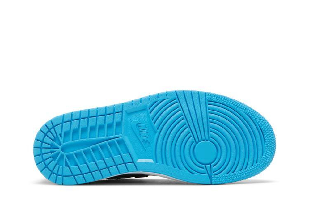 Кроссовки Jordan Air Jordan 1 Og "Black Blue Toe" (Женская размерная сетка)