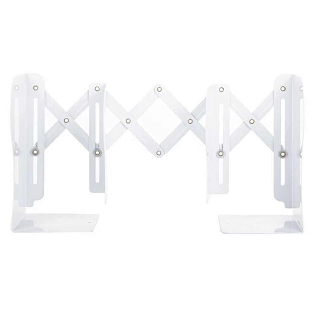 Подставка-держатель для книг и учебников BRAUBERG, раздвижная, металлическая, белая, 237905