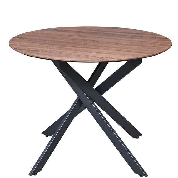 Стол Britton 100 см с круглой столешницей орех | Купить в Hallberg.ru