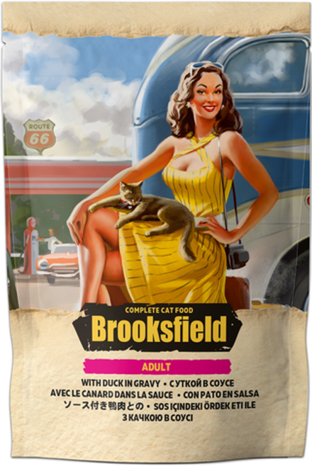 BROOKSFIELD Adult Cat с Уткой в соусе 85г.*22шт.