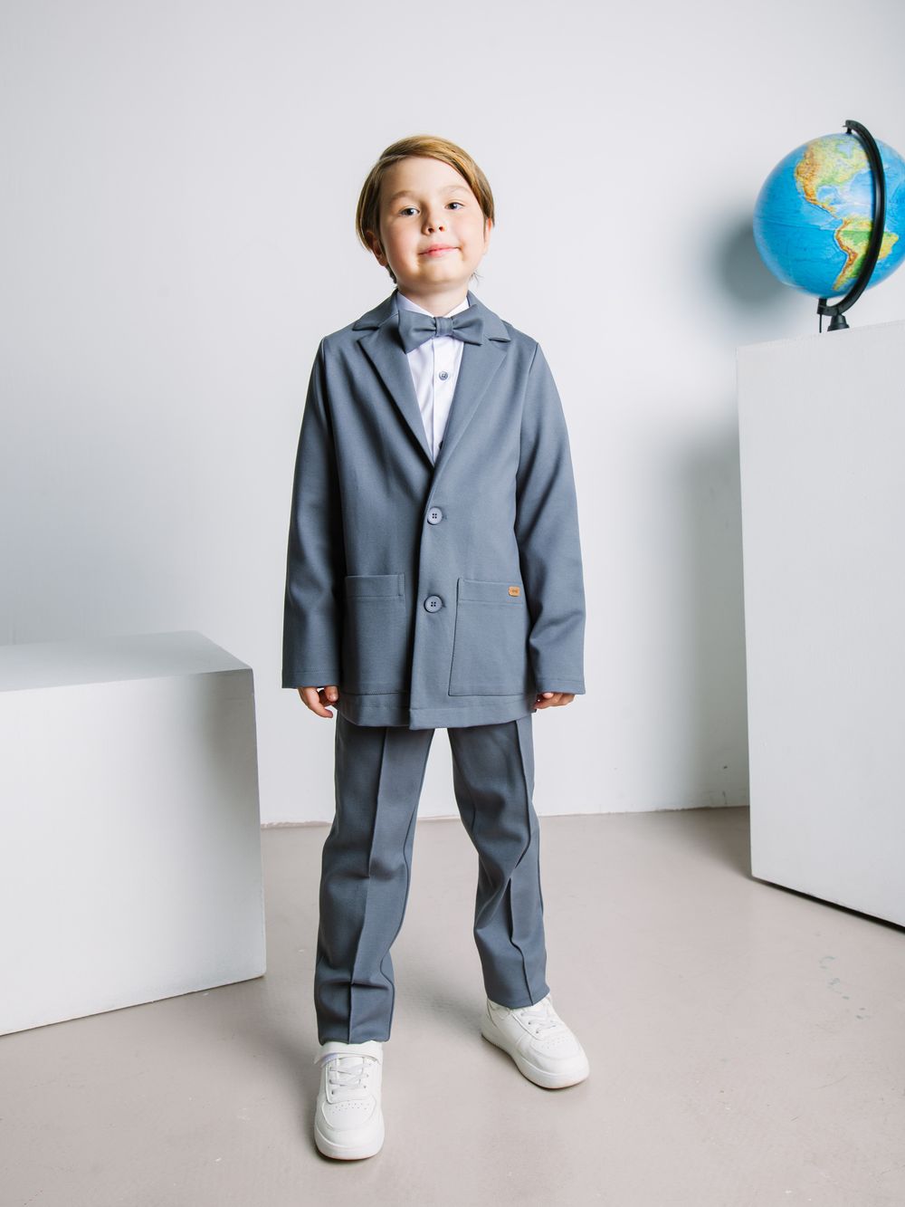 Галстук-бабочка "Серый"