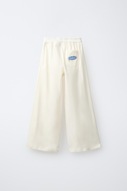 ZARA БРЮКИ WIDE LEG PUKAS SURF, ЭКРЮ