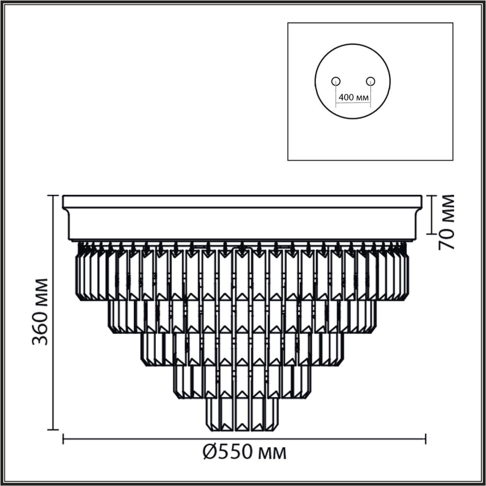 Потолочная люстра Lumion ZAHA 5257/8C