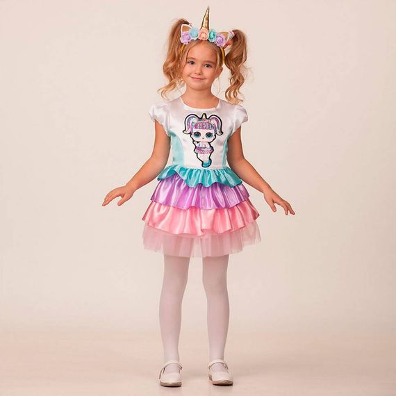 Карнавальный костюм Единорожка рост 116 см., Батик