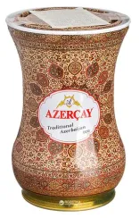 Azərçay "Armudu" kəklikotulu iri yarpaqlı qara çay, metal qutuda, 100 q.