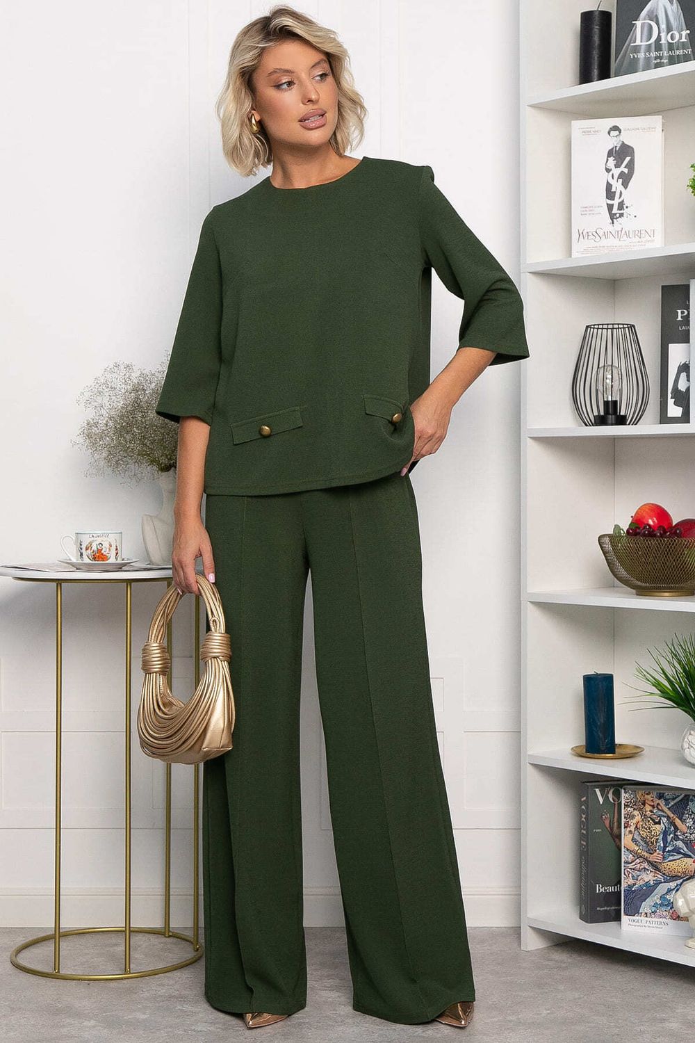 Костюм трикотажный Альберта (темно-зеленый) К14342-10М LT Collection